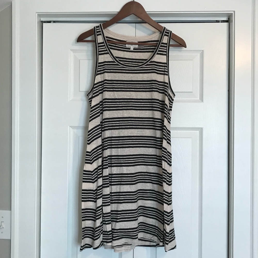 Loft Lou and Grey black and cream striped dress